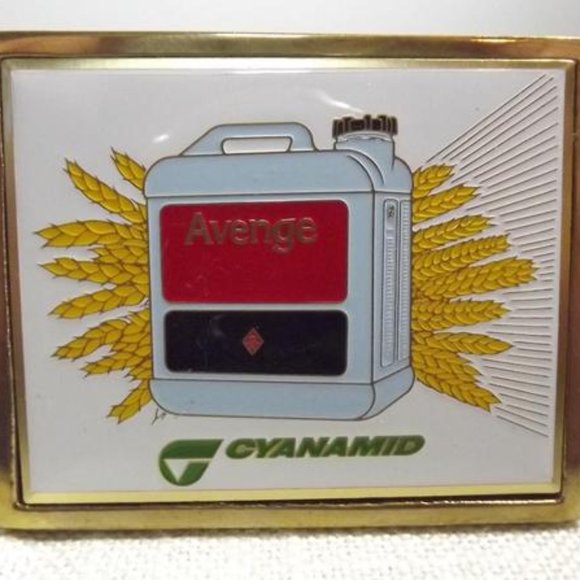 Vintage Avenge Cyanamid Agricultural Belt Buckle - Picture 1 of 8